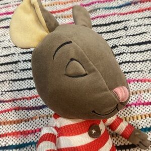 Hallmark Mouse wearing Pjs Red and White mouse